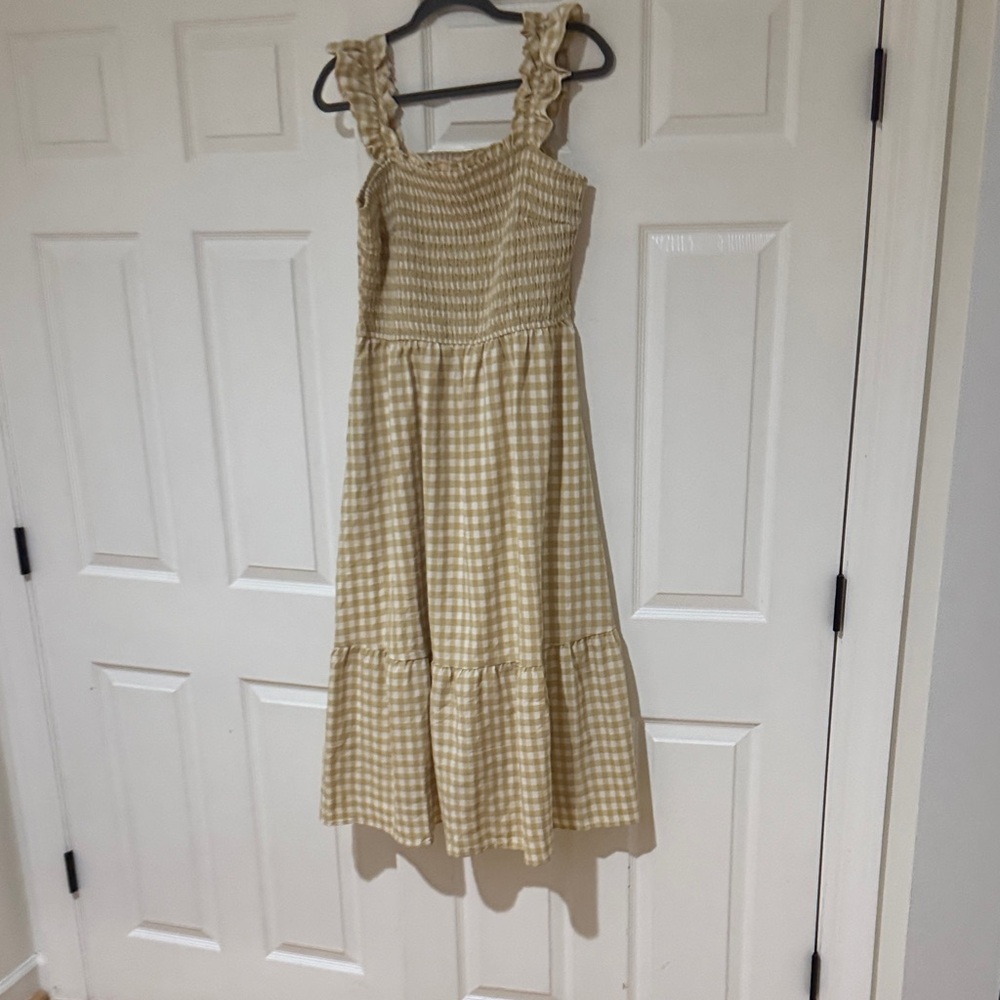PrettyGarden Yellow Checkered Dress - Picture 5 of 10